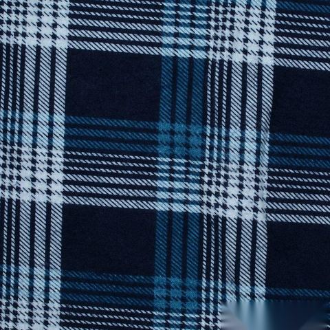 Bold Plaid 100% Cotton Knit Fabric