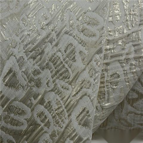 Jacquard Polyester Viscose Metallic Knit Fabric
