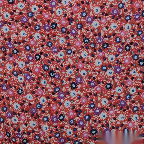 Fine Floral 100% Viscose Woven Fabric
