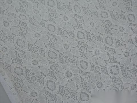 White Floral Lace, Cotton-Nylon