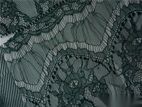 Dark Green Floral Lace, Nylon