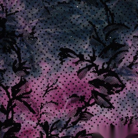 Flocked Polyester Stretch Knit Fabric